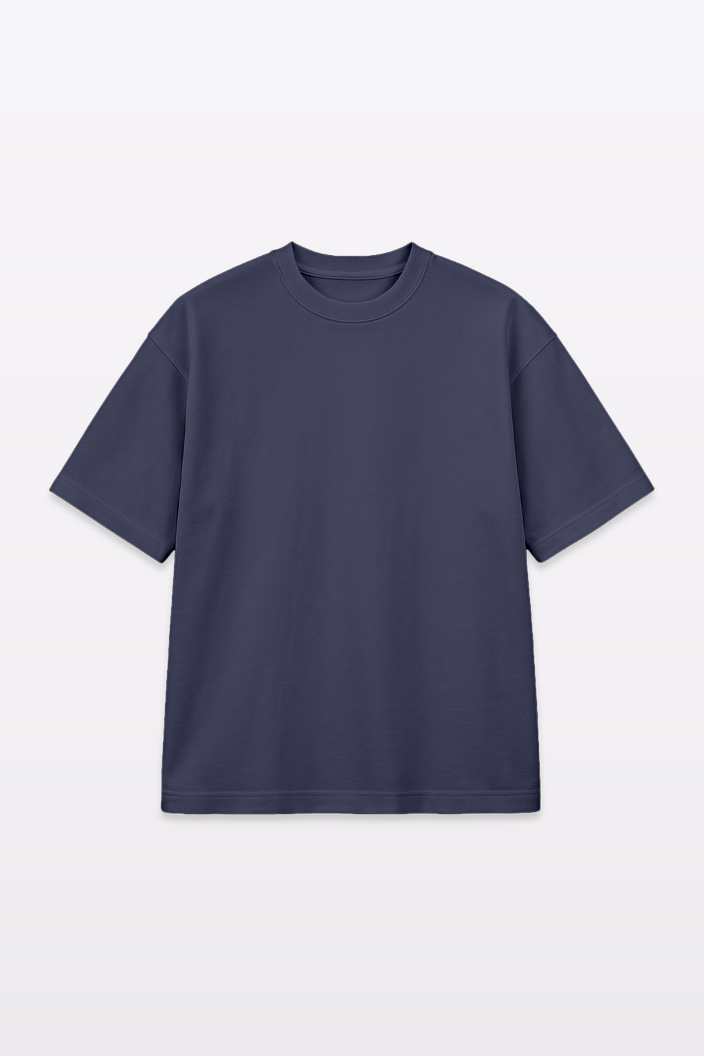 Harper Slein oversized t-shirt in Compass Blue, flat lay front view, on a light background