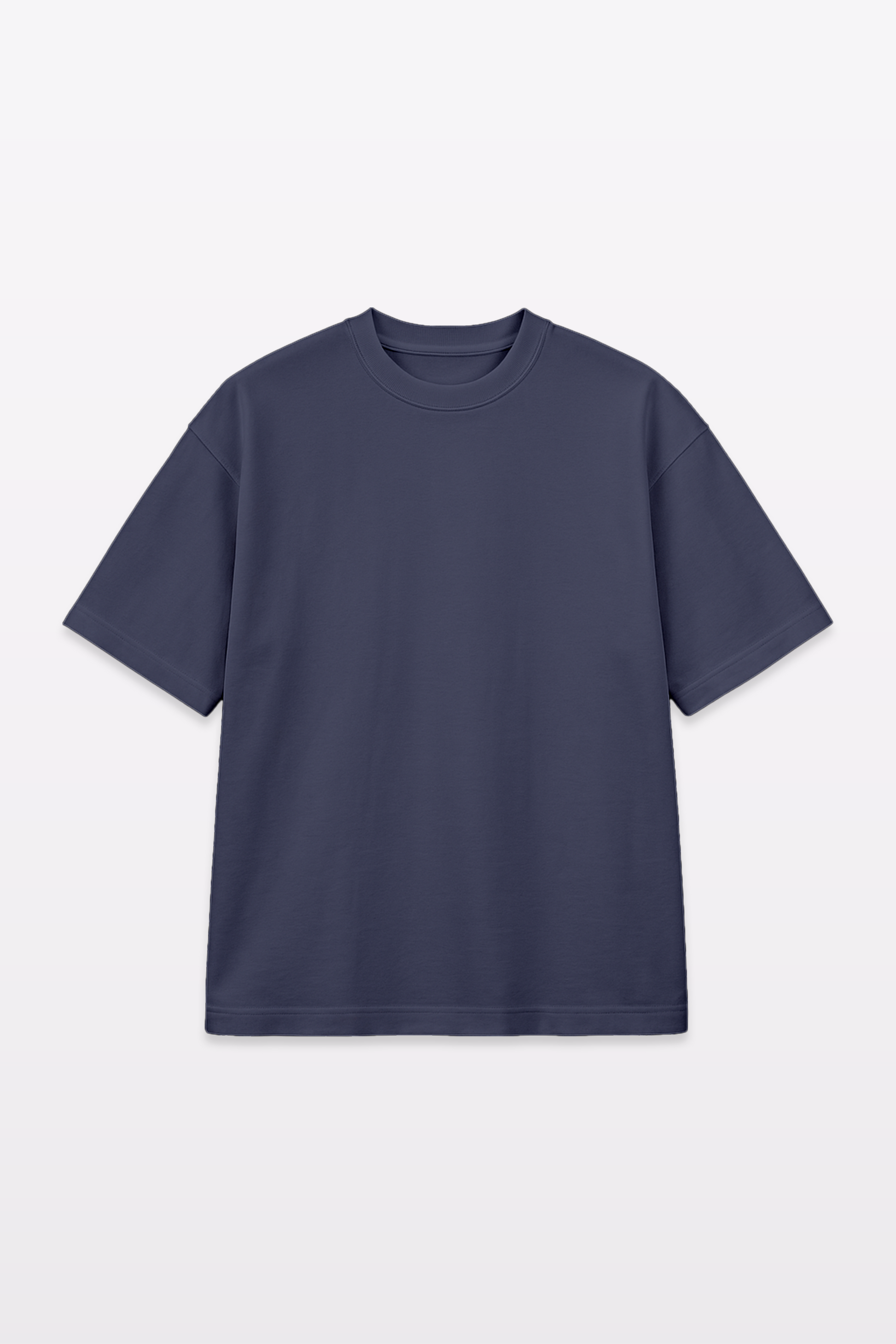 Harper Slein oversized t-shirt in Compass Blue, flat lay front view, on a light background