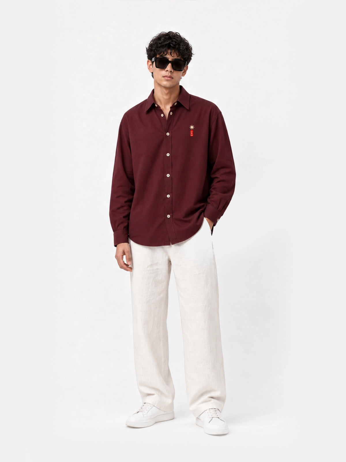 The Firecracker Shirt - Burgundy