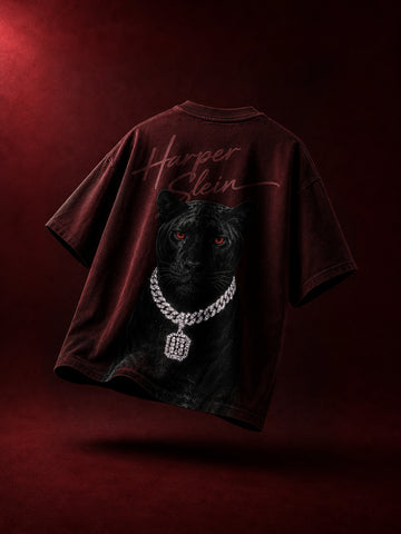 Bloodline Panther Rhinestone Tee — flat lay