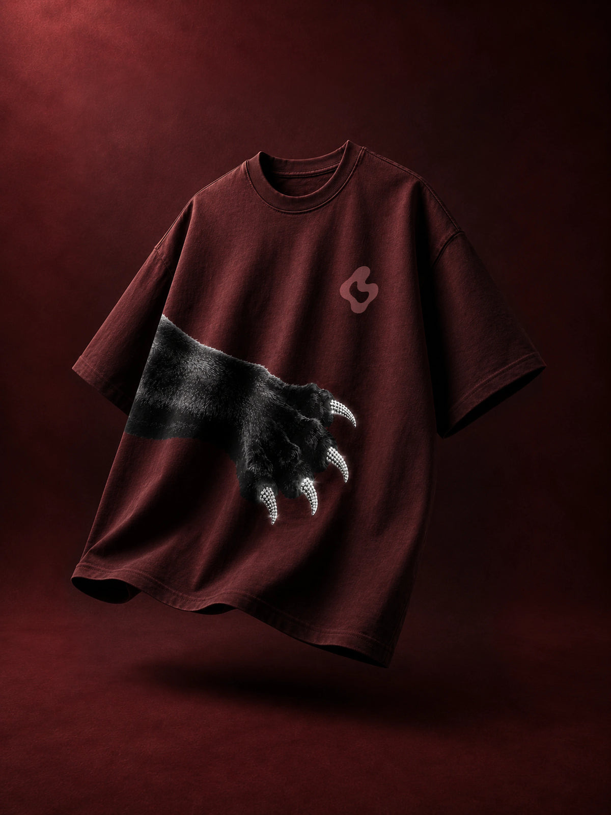 Bloodline Panther Rhinestone Tee — flat lay
