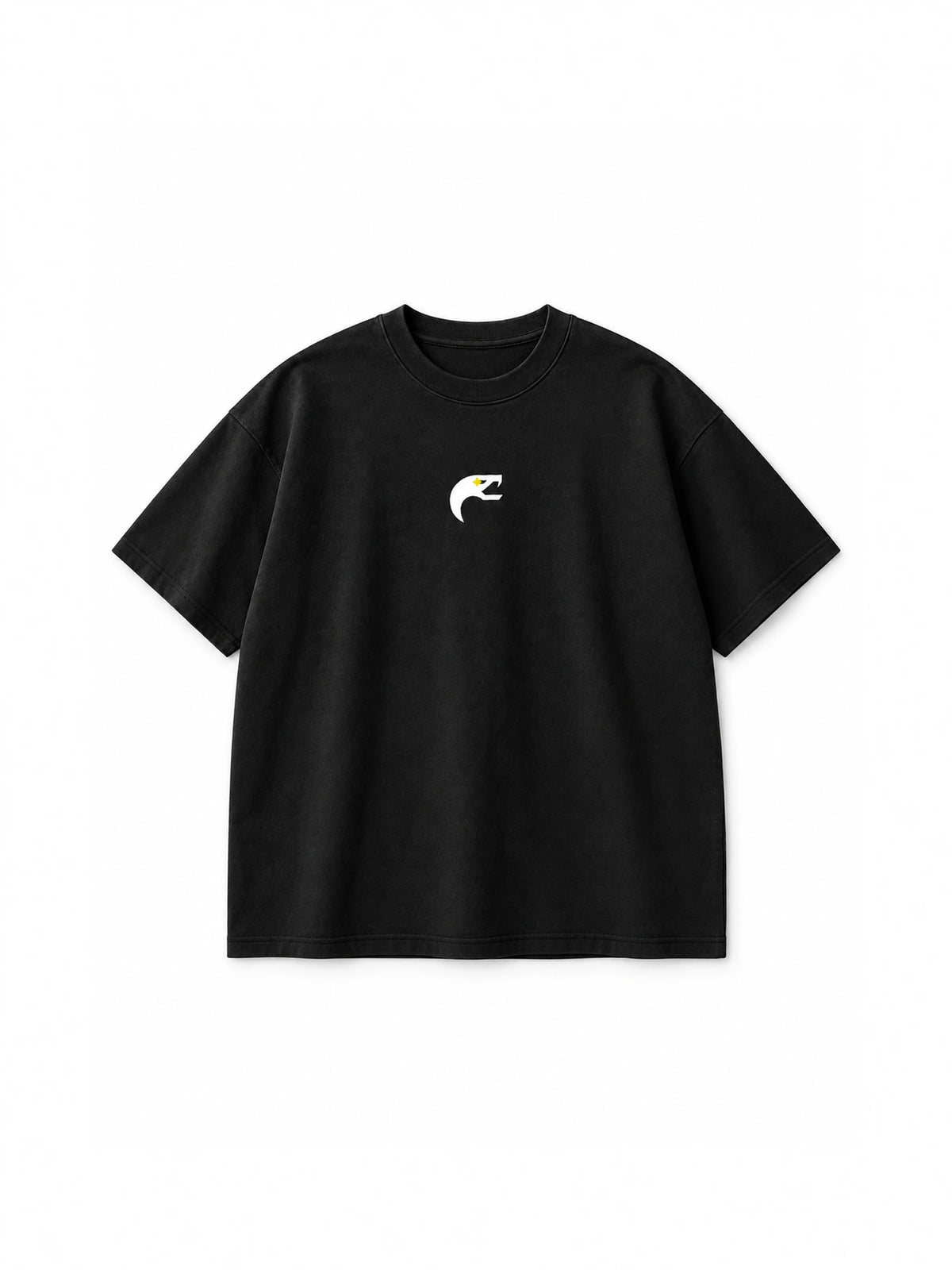 Butterfly Black T-Shirt — front flat lay
