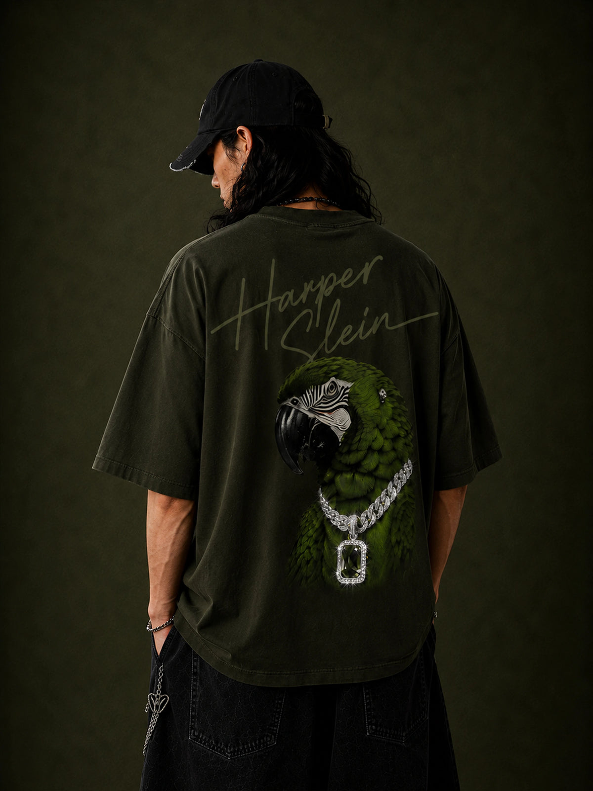 Emerald Wing Rhinestone Tee — product photo