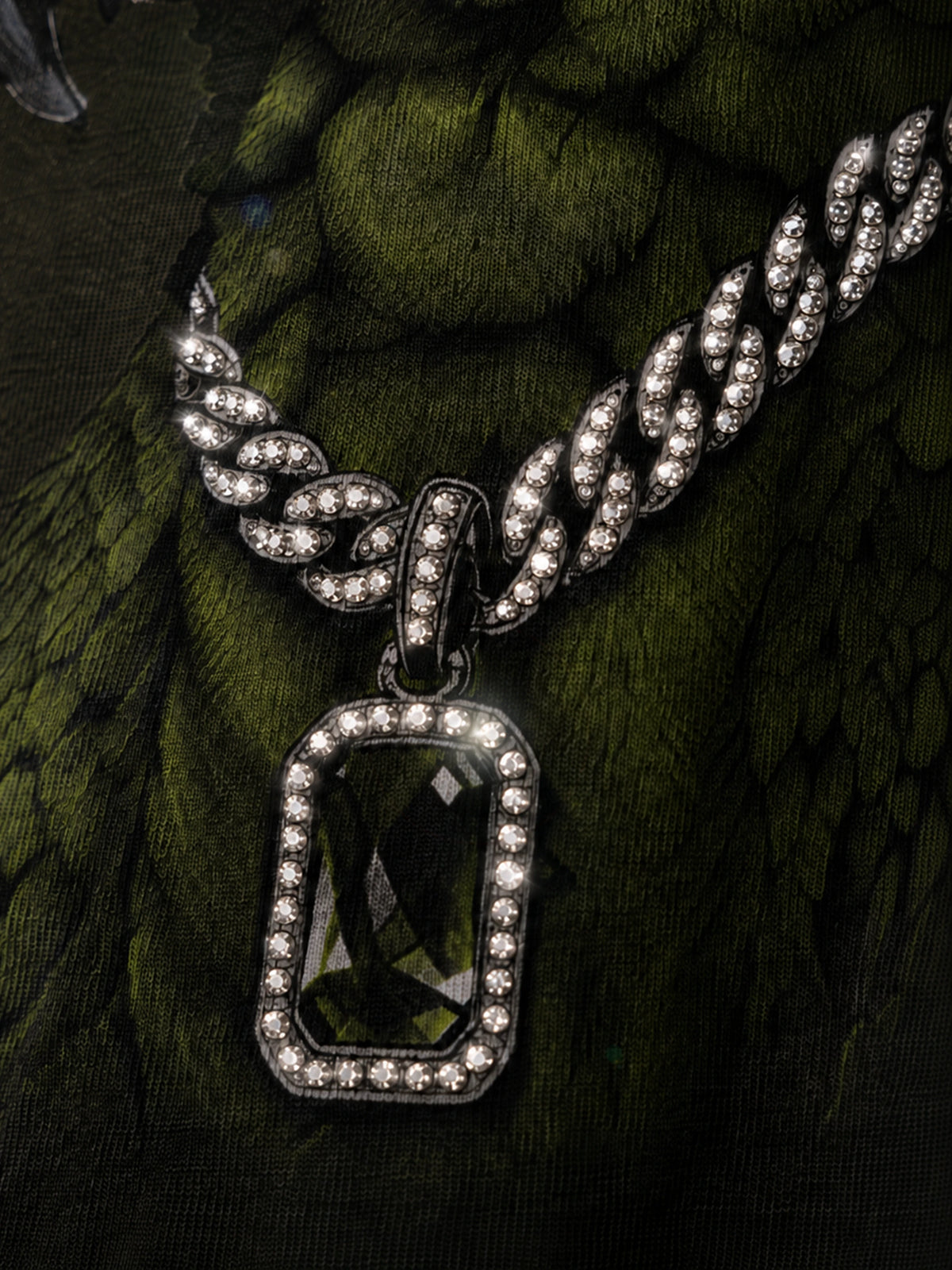 Emerald Wing Rhinestone Tee — product photo