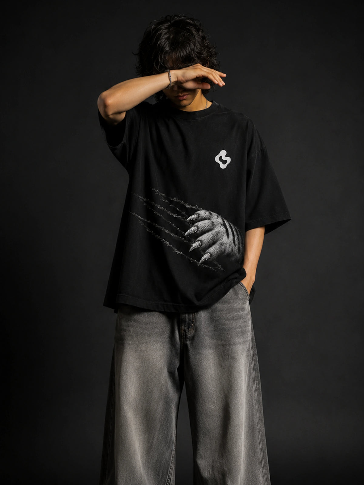 Frostbite Tiger Rhinestone Tee — product photo