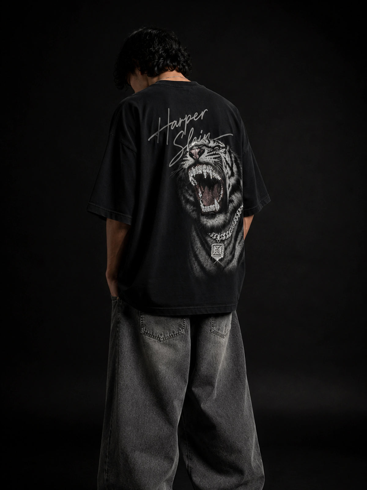 Frostbite Tiger Rhinestone Tee — product photo