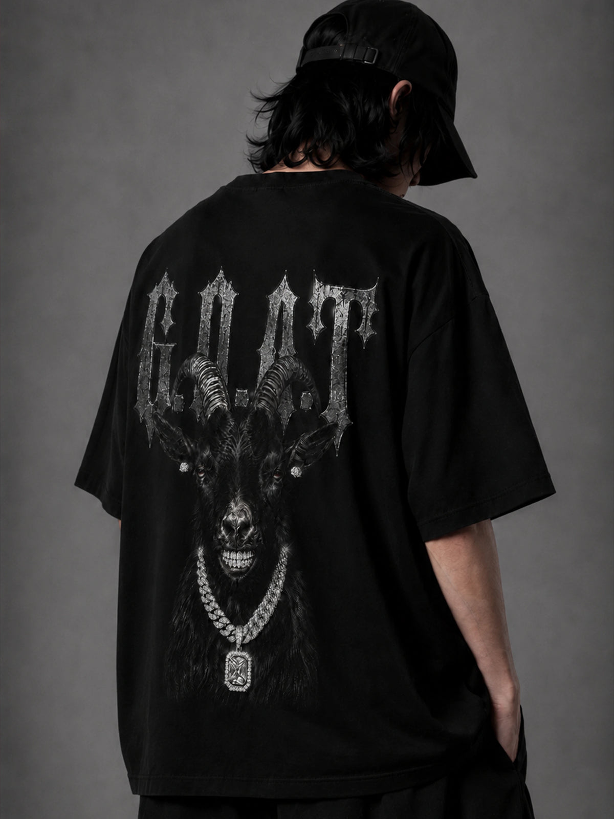 G.O.A.T. Status Rhinestone Tee — product photo