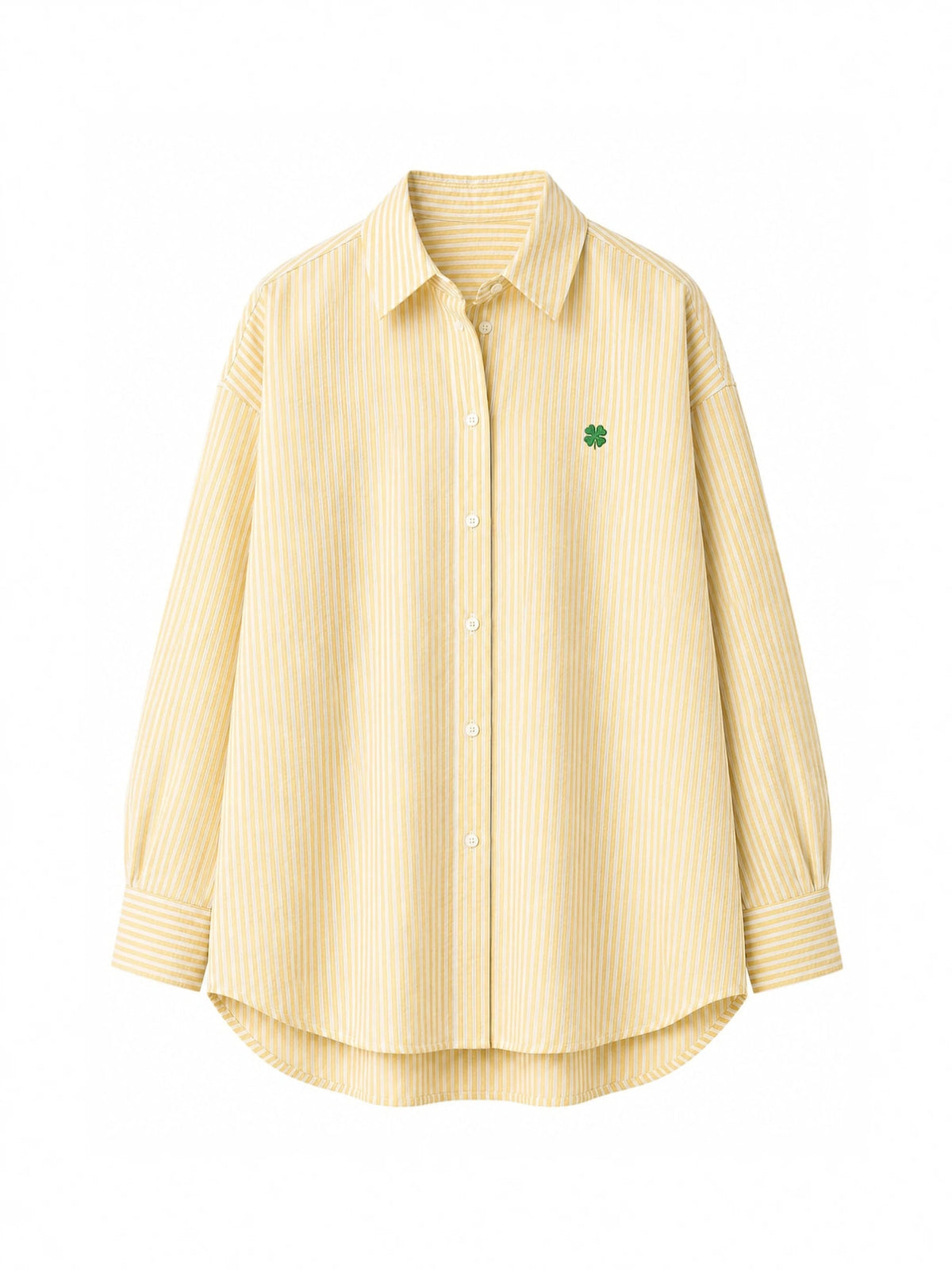 The Clover Shirt - Butter Yellow — flat lay