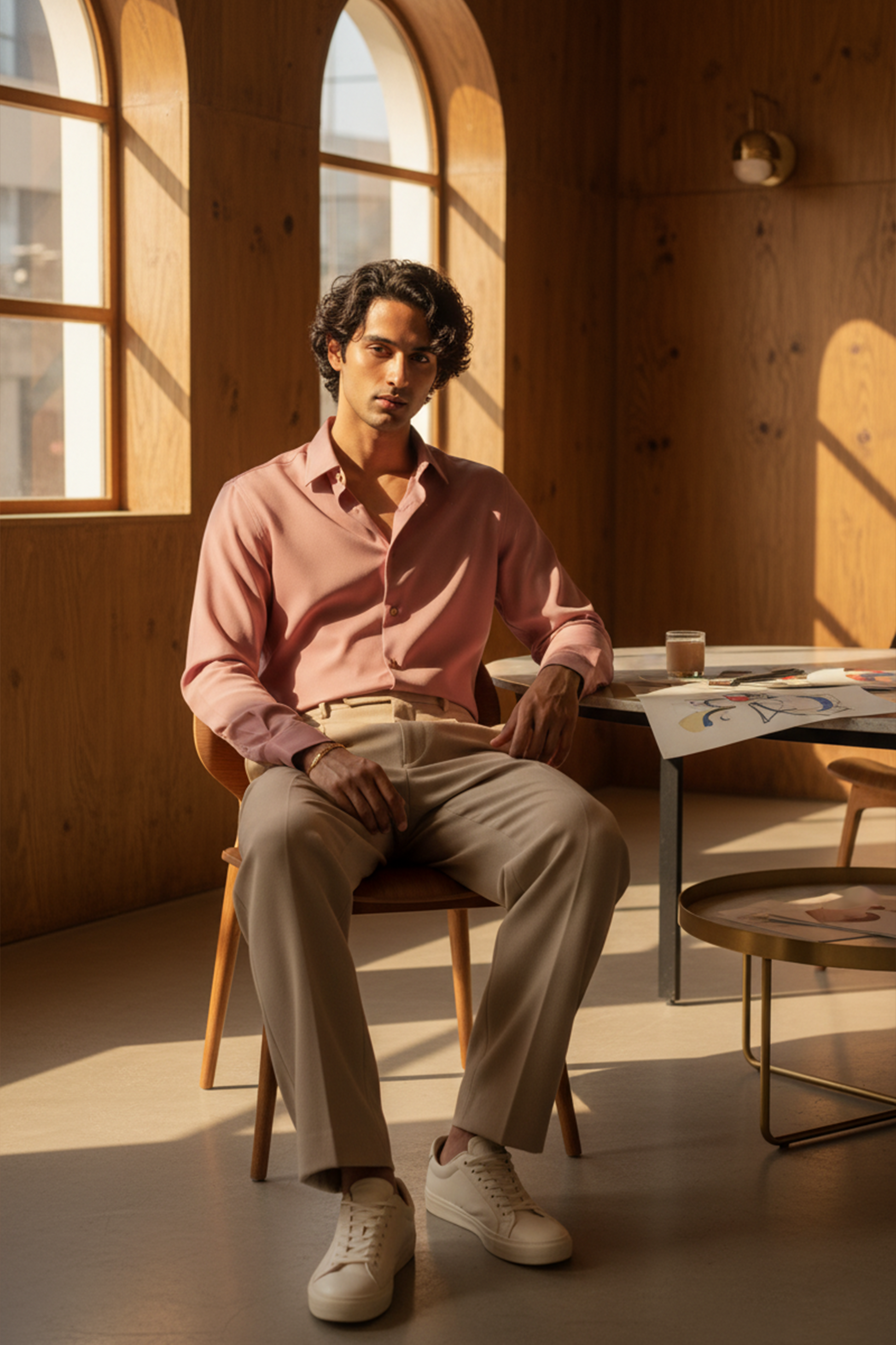 The Studio Shirt Men Blush Pink