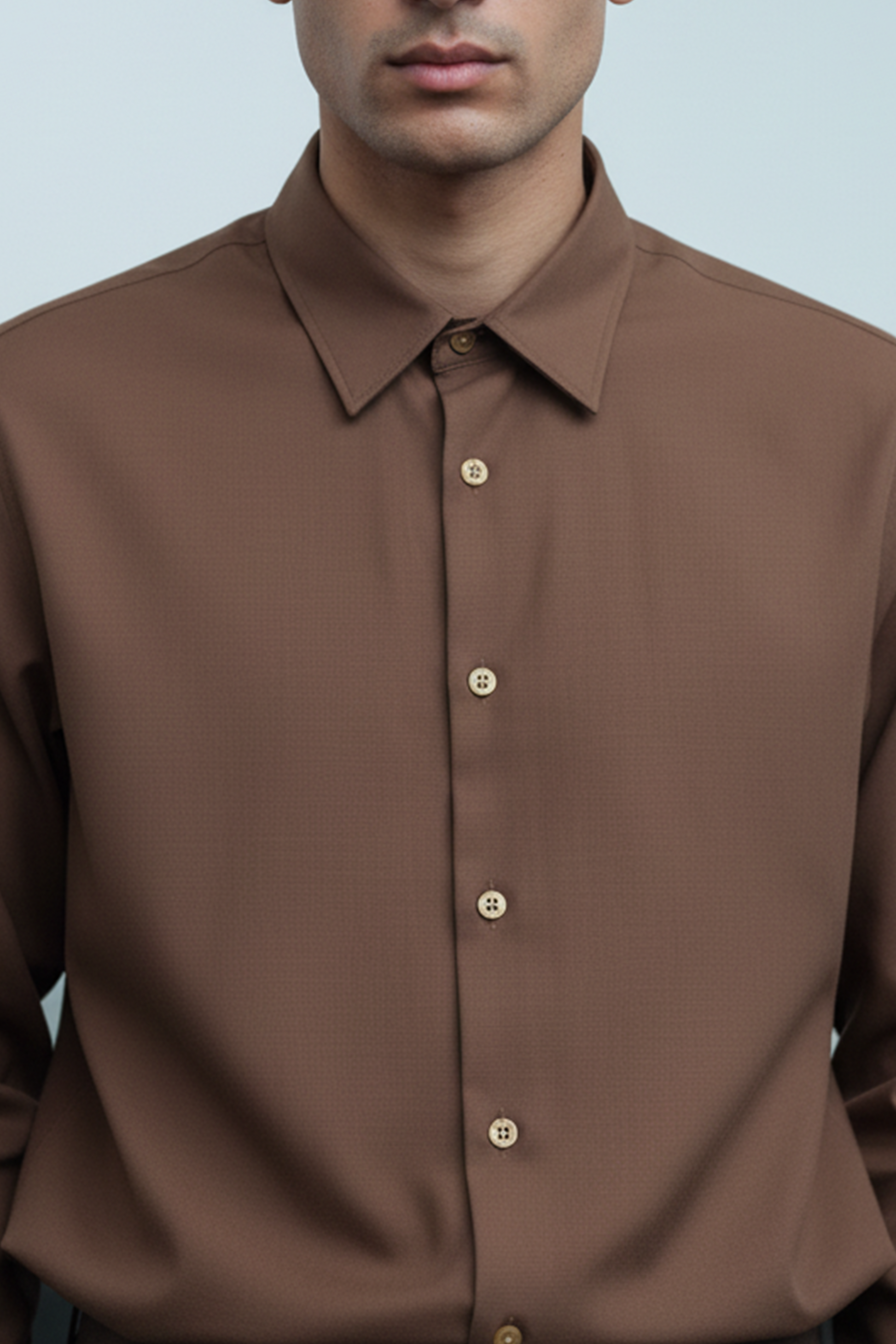 The Studio Shirt Men Clay Brown