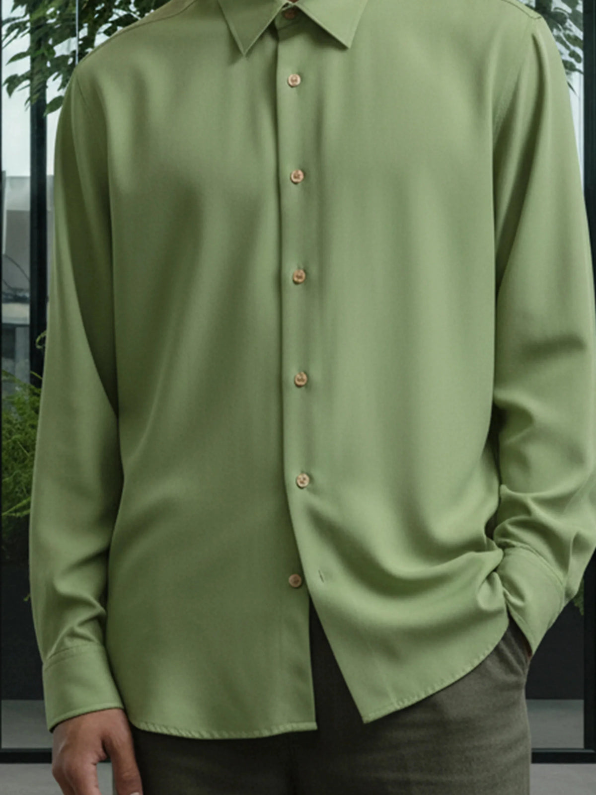 The Studio Shirt Men Sage Green - Harper Slein