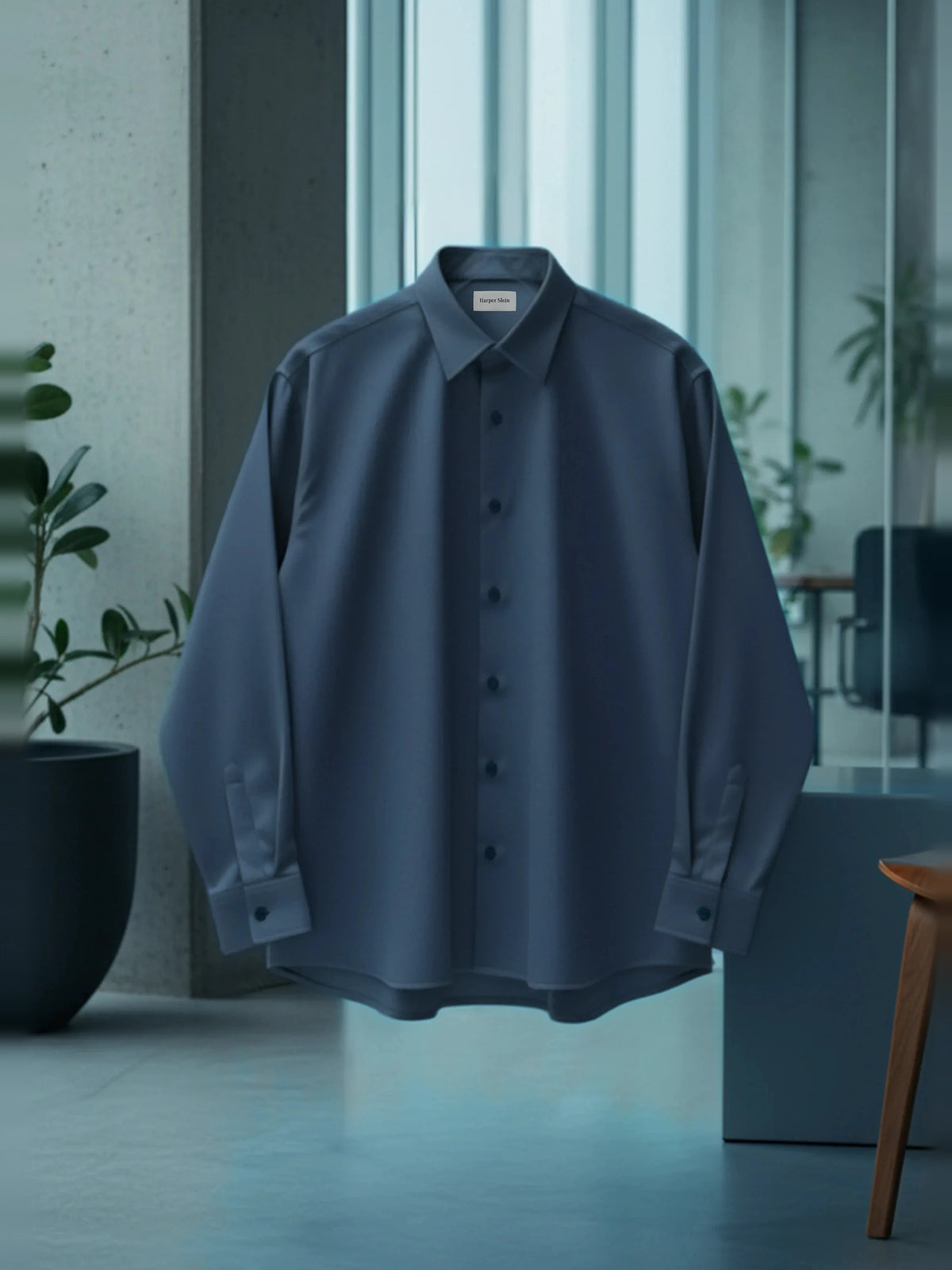 The Studio Shirt Men Slate Blue - Harper Slein