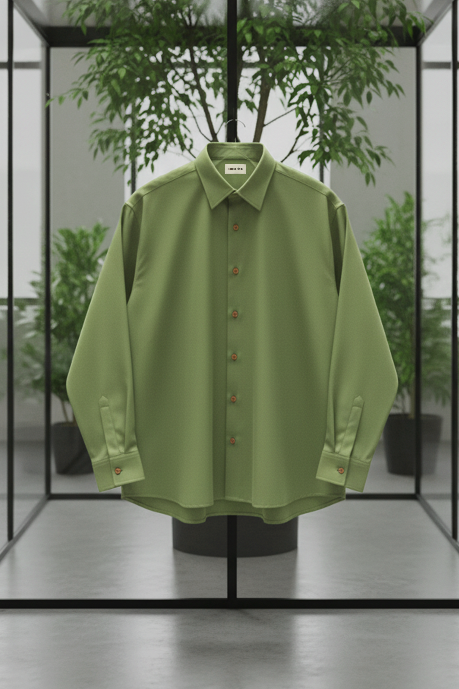 The Studio Shirt Men Sage Green