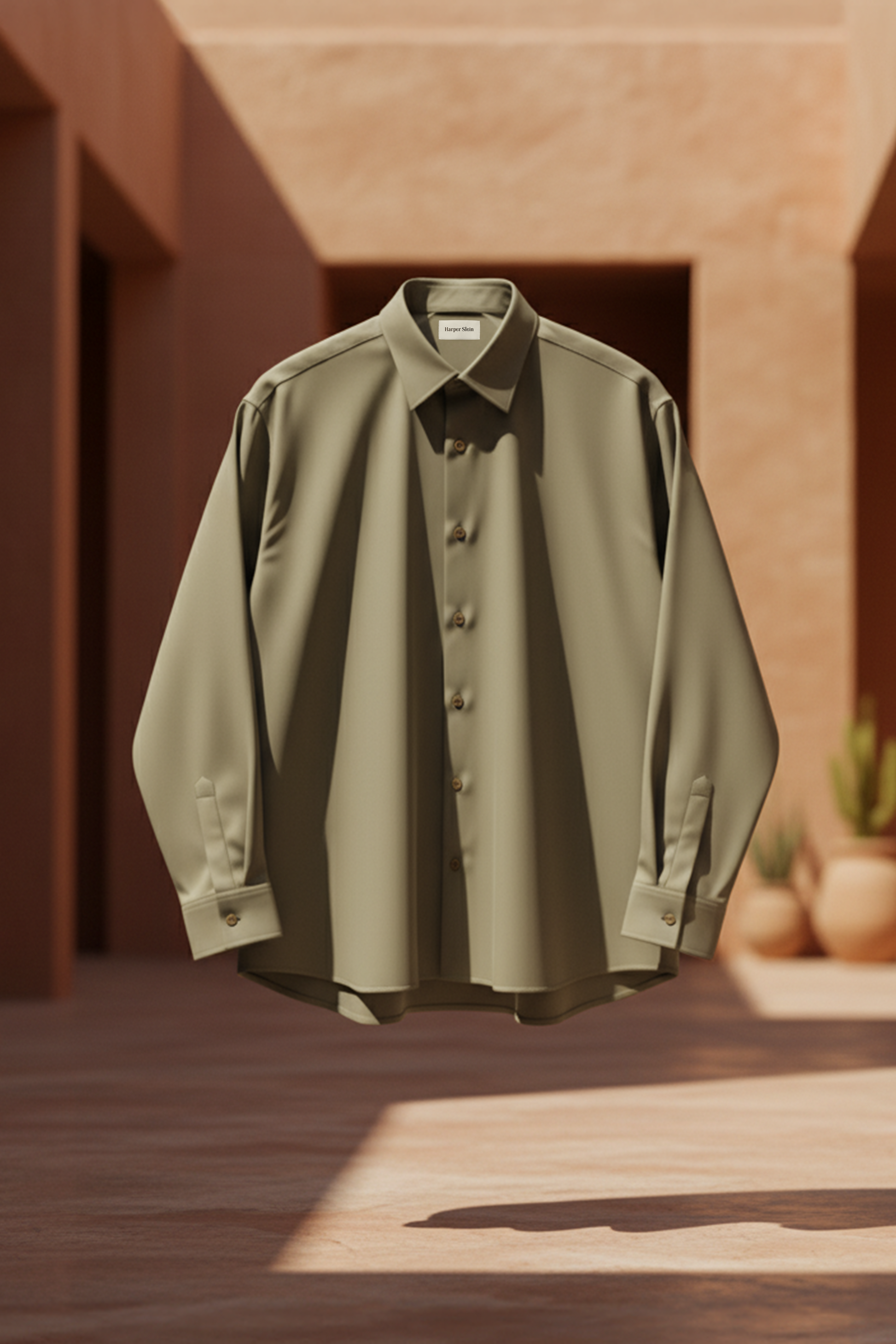 The Studio Shirt Men Sand Beige