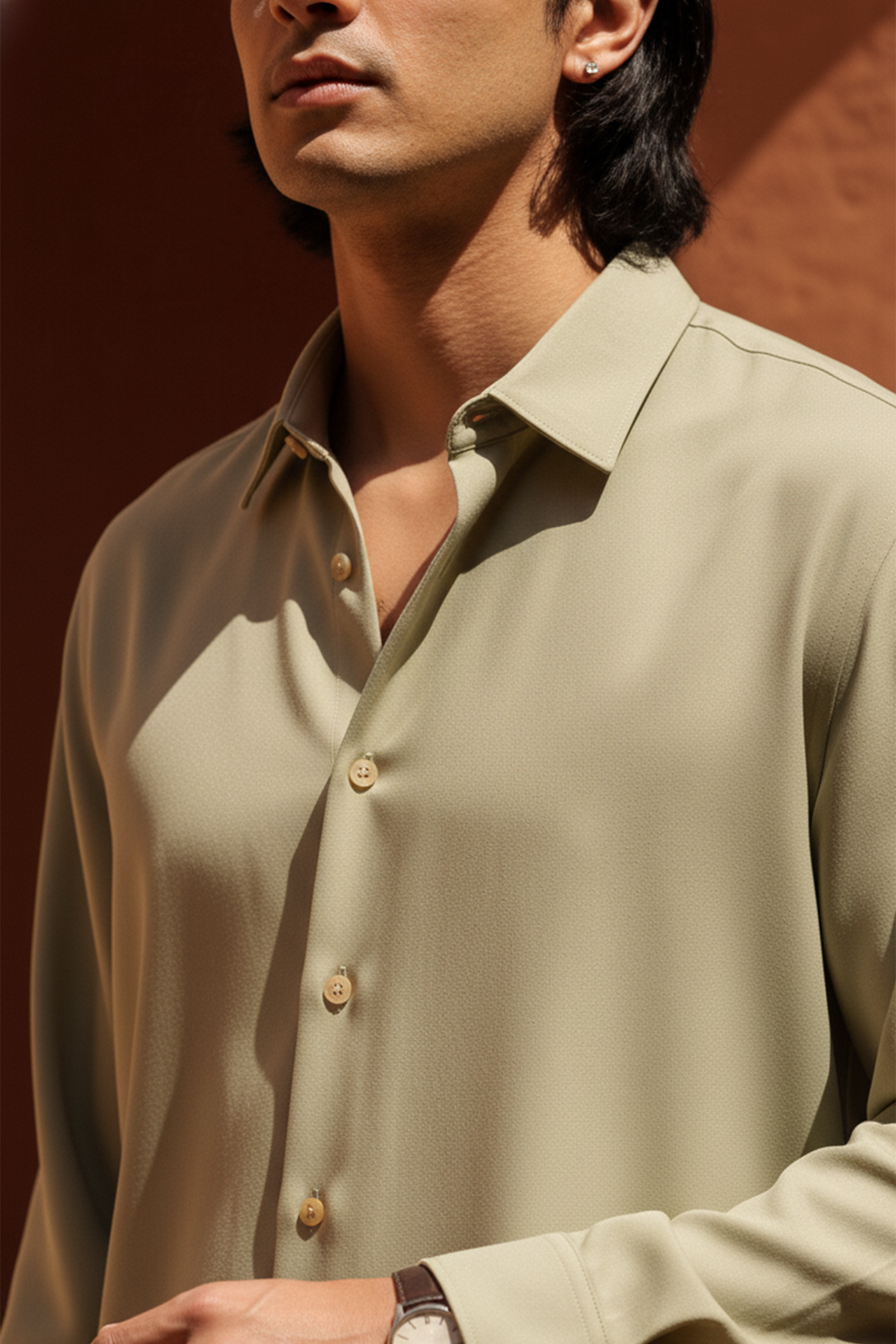 The Studio Shirt Men Sand Beige