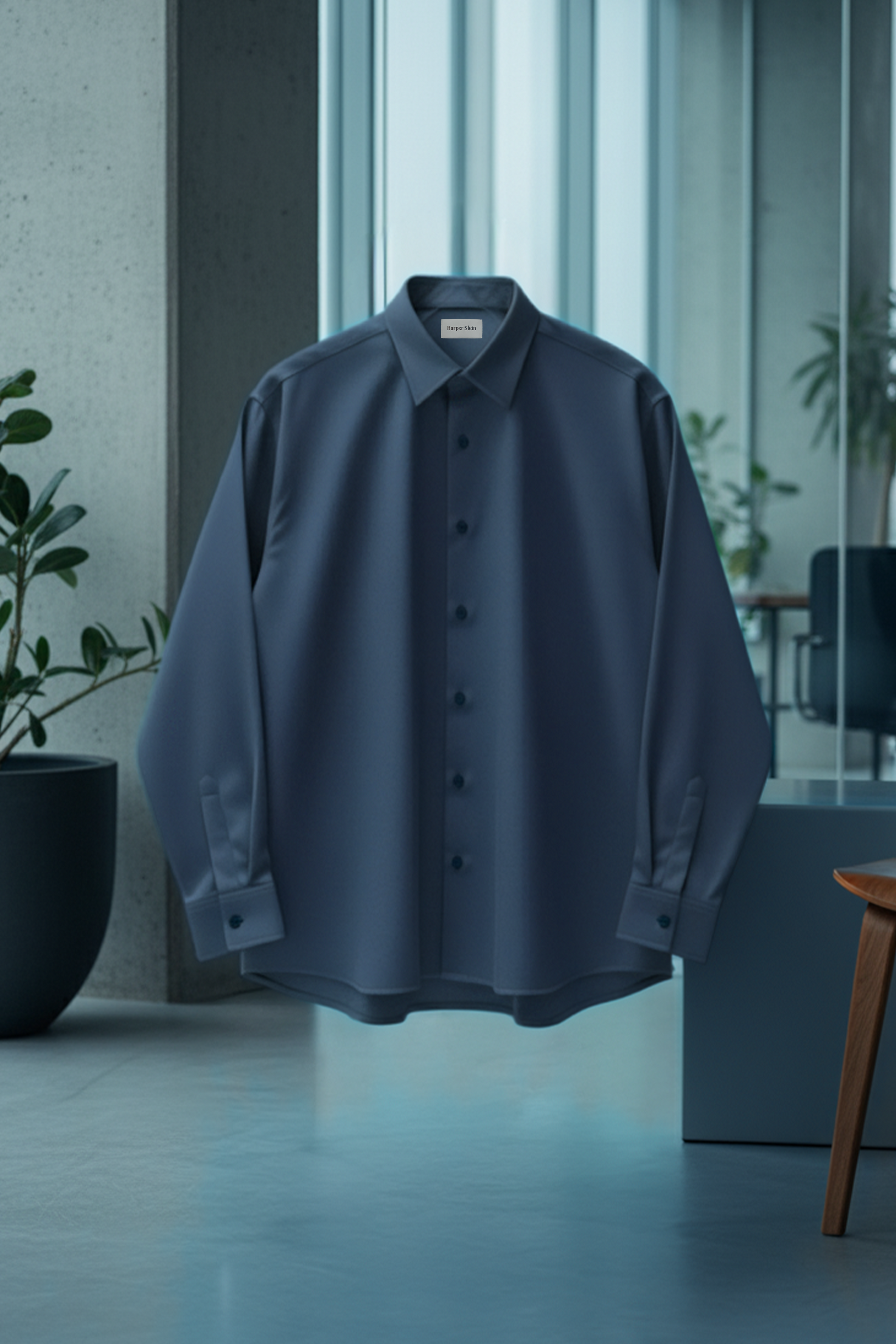 The Studio Shirt Men Slate Blue