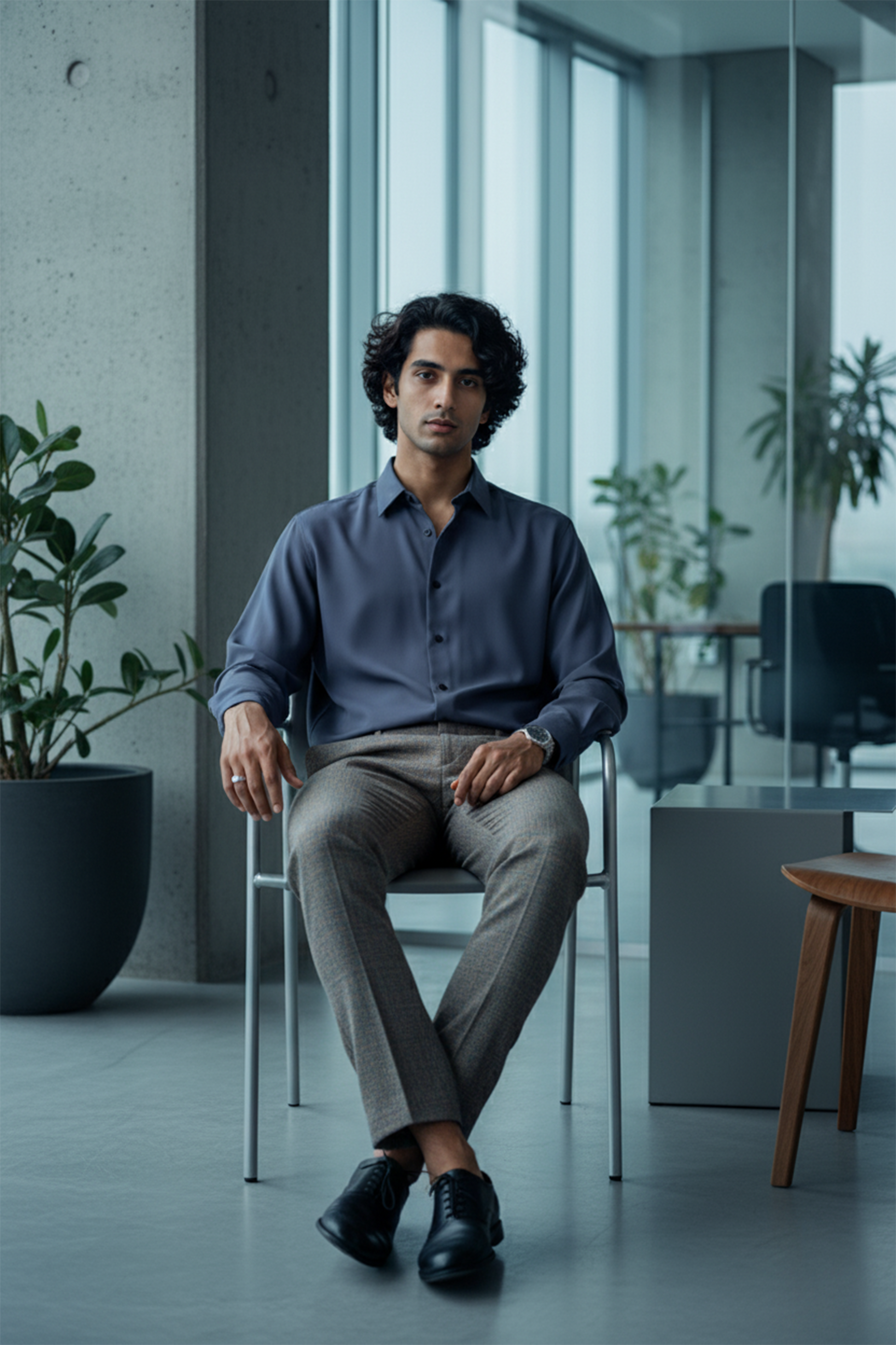 The Studio Shirt Men Slate Blue