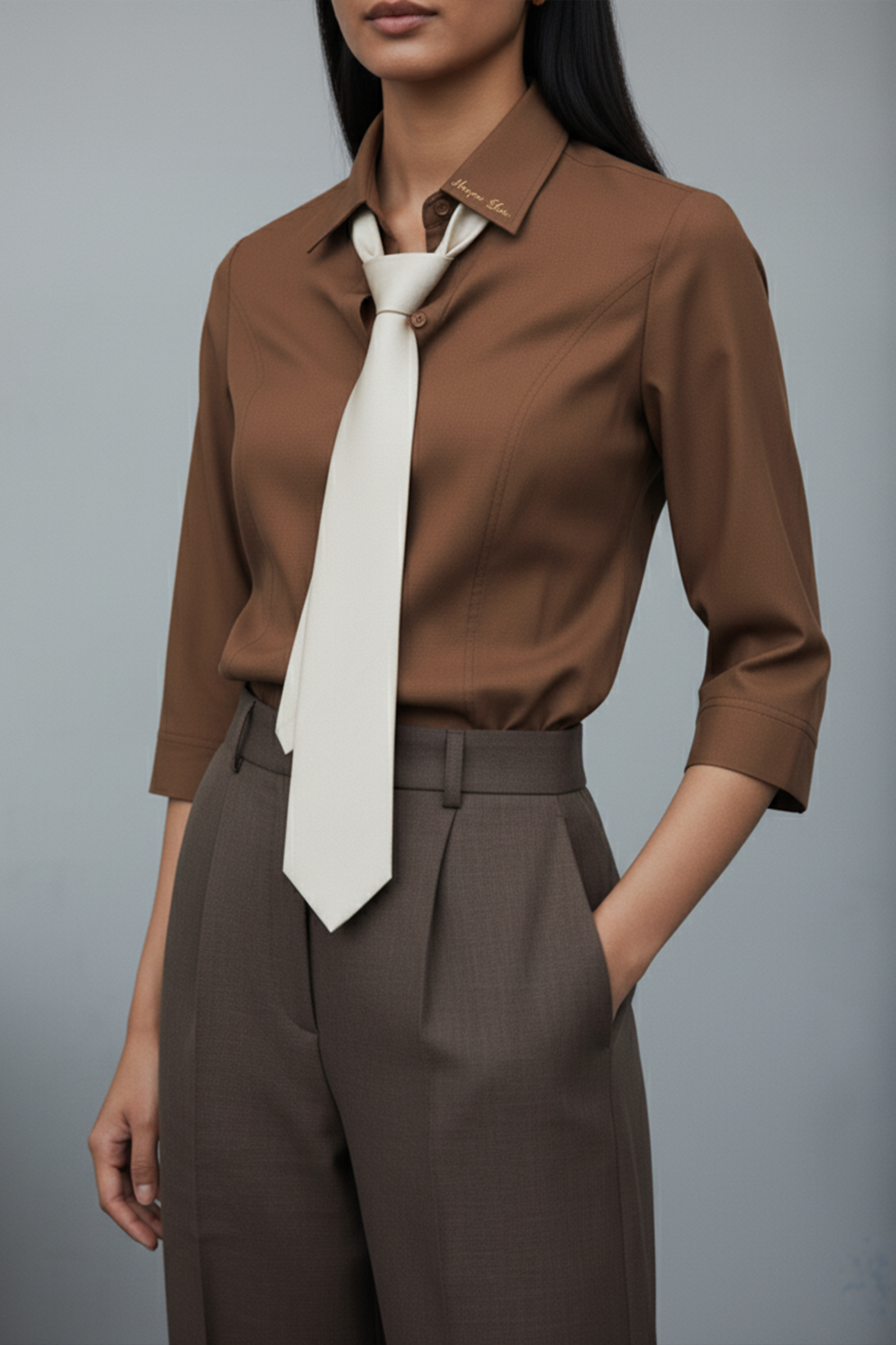 The Studio Shirt Women - Clay Brown