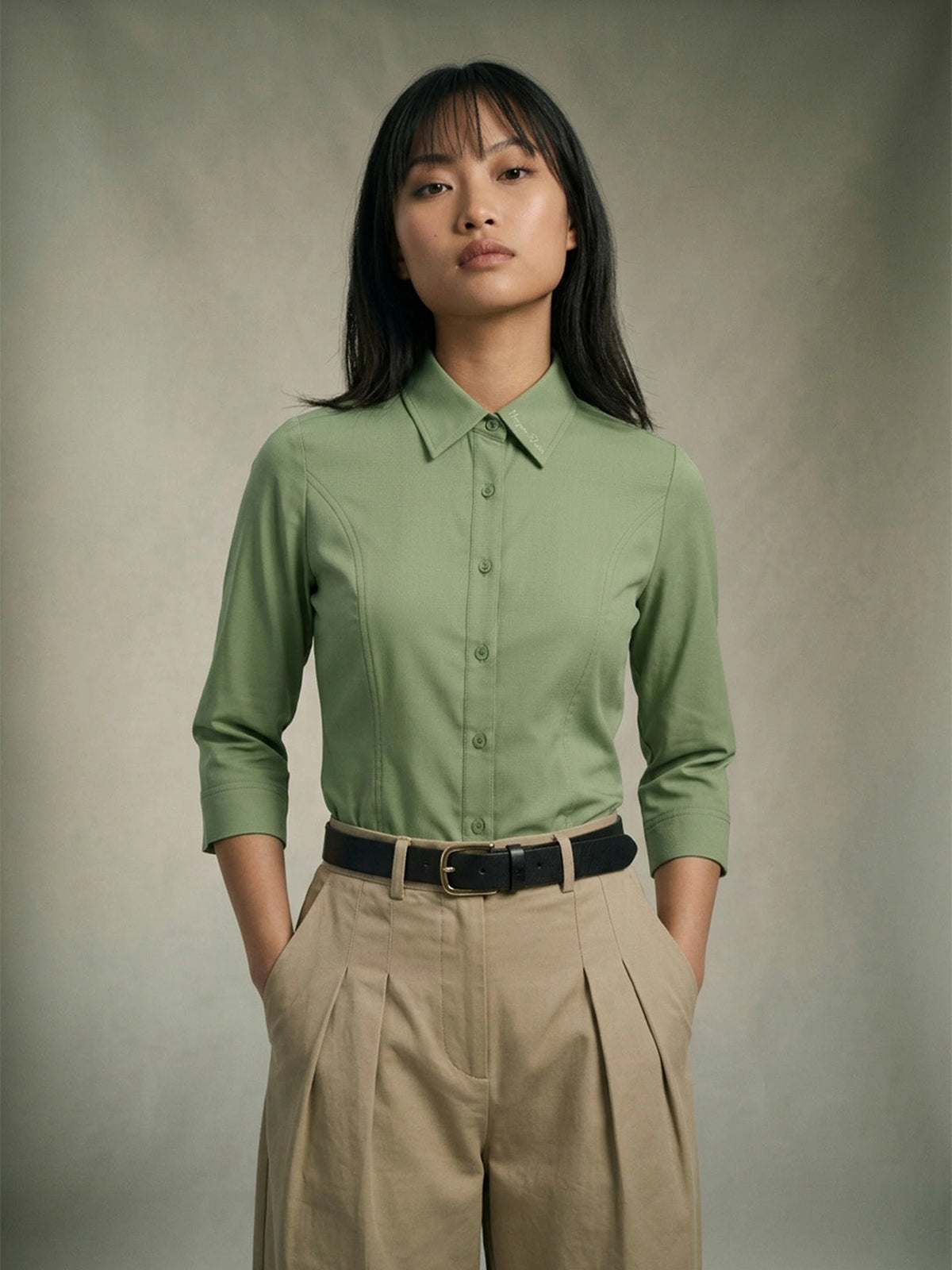 The Studio Shirt Women - Sage Green — product photo