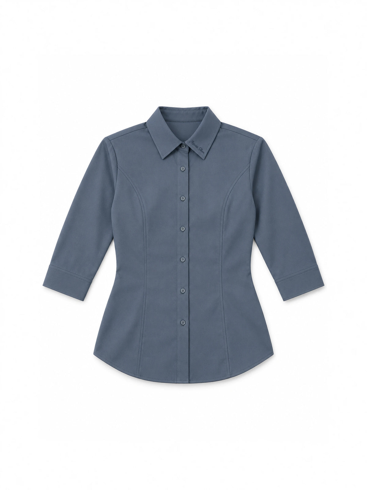 The Studio Shirt Women - Slate Blue — front flat lay