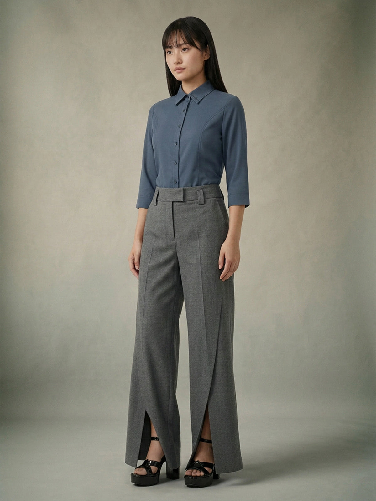 The Studio Shirt Women - Slate Blue — product photo