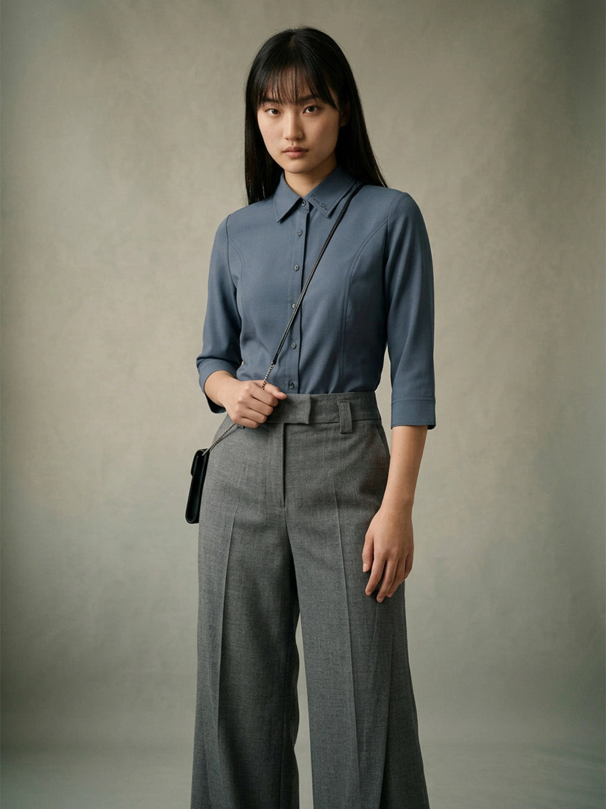 The Studio Shirt Women - Slate Blue — product photo