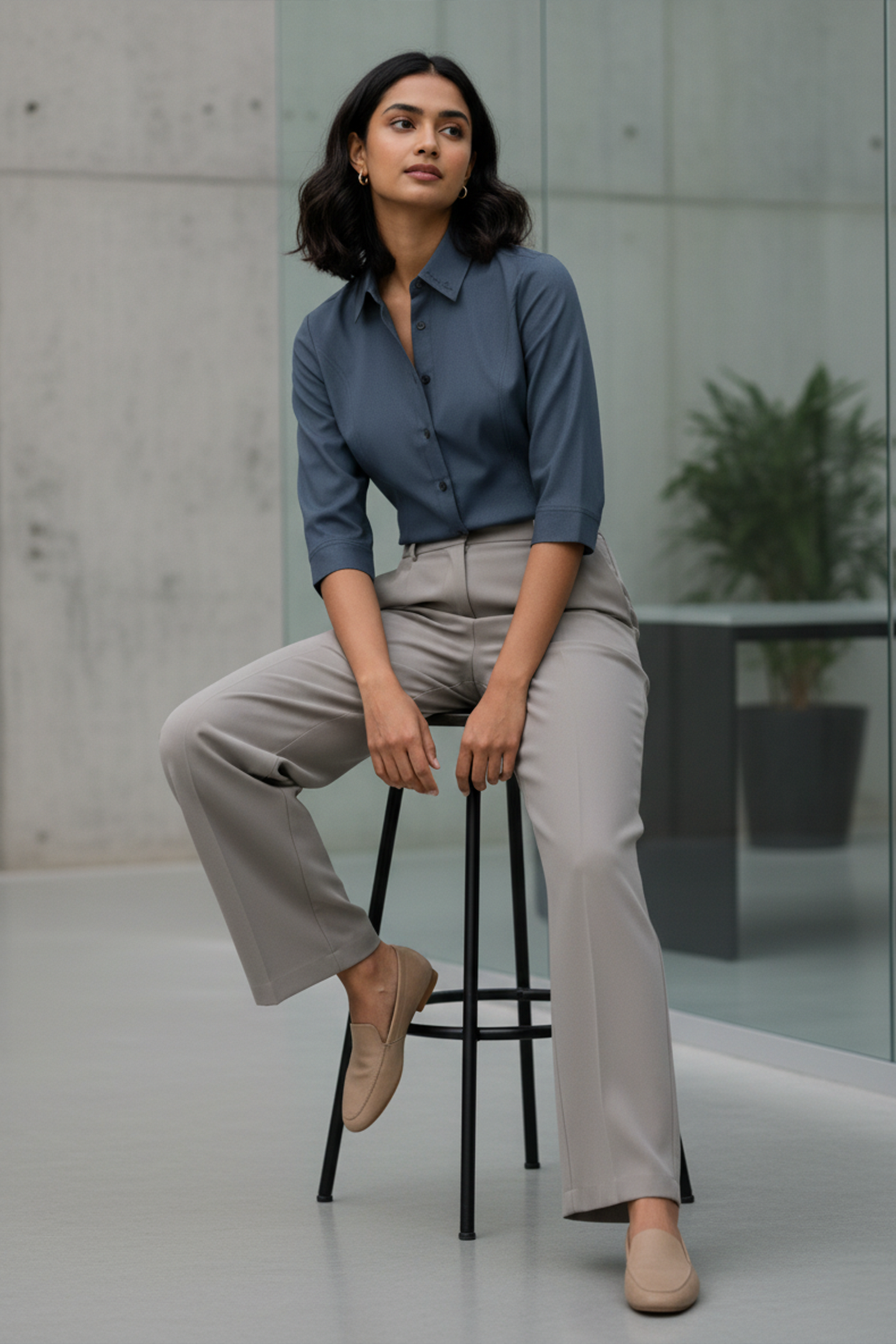 The Studio Shirt Women - Slate Blue