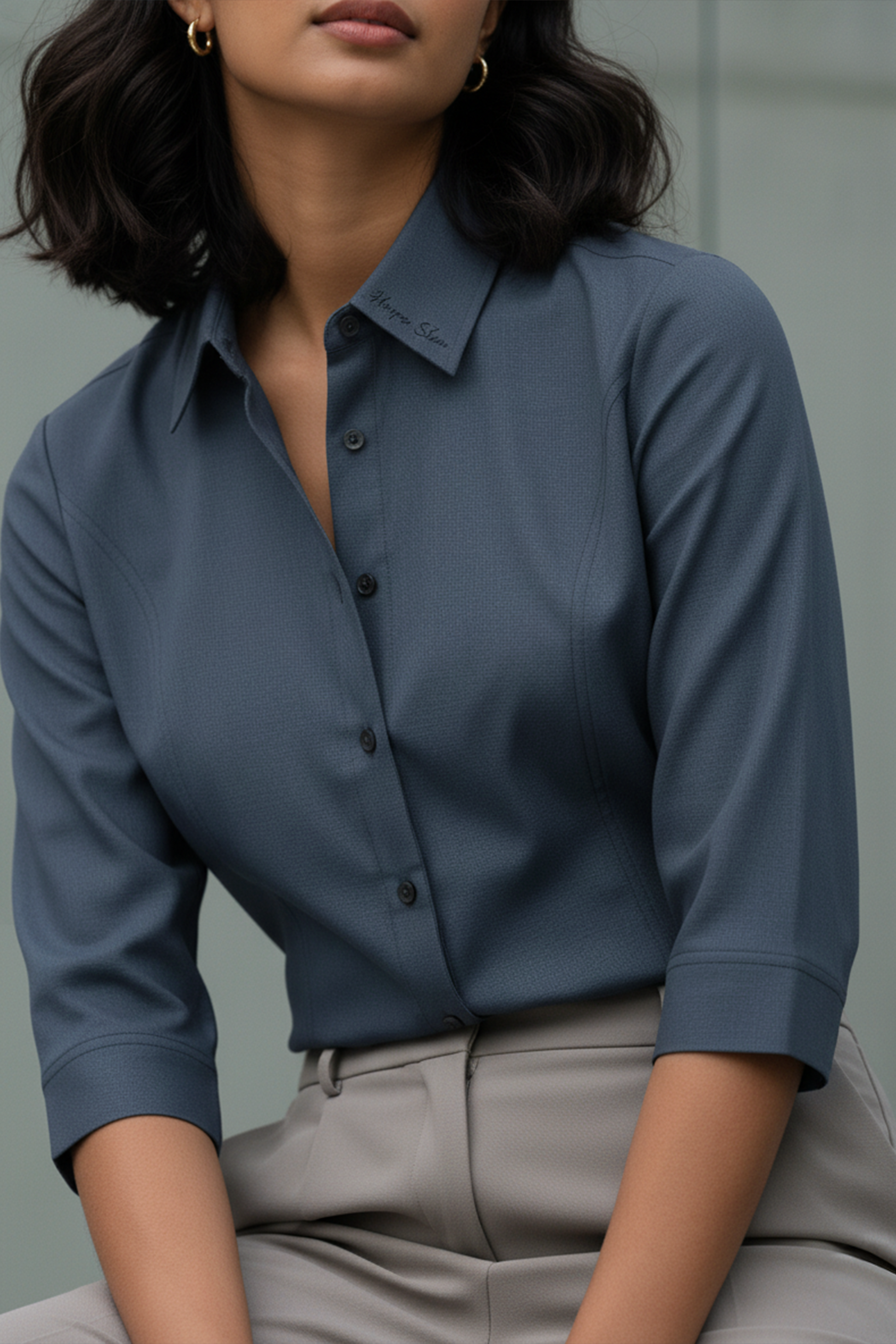 The Studio Shirt Women - Slate Blue
